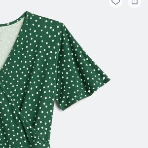 41 Hawthorn Green Polka Dot Wrap Dress